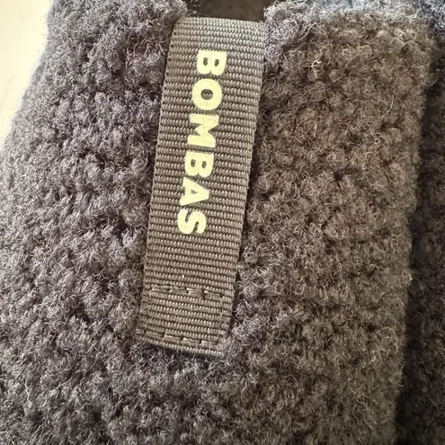 Bombas Sunday Slippers Men's 9 Black Sherpa Lined Fluffy Soft Slip On Shoes