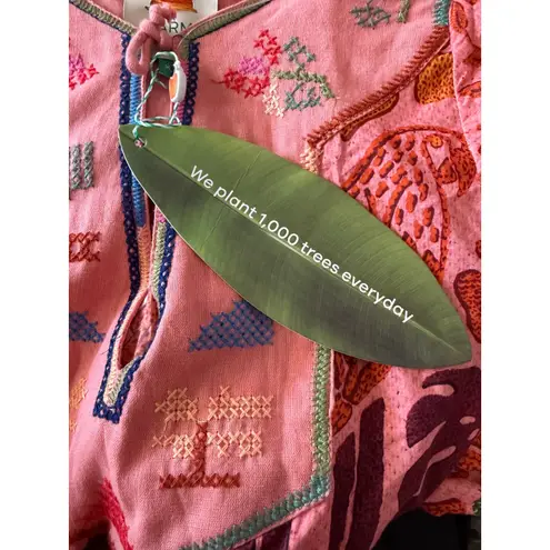 Farm Rio NWT  Ainika Embroidered Print Macaws Maxi Dress Size‎ XS $345