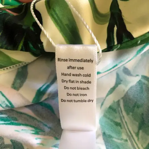 ANDIE NWT Waikiki Coverup Ruched Gathering Halter Bandeau Dress Tropical Prt XS