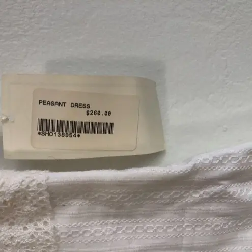 Shoshanna white Dress with Embroidered Details “peasant dress” bridal flaw