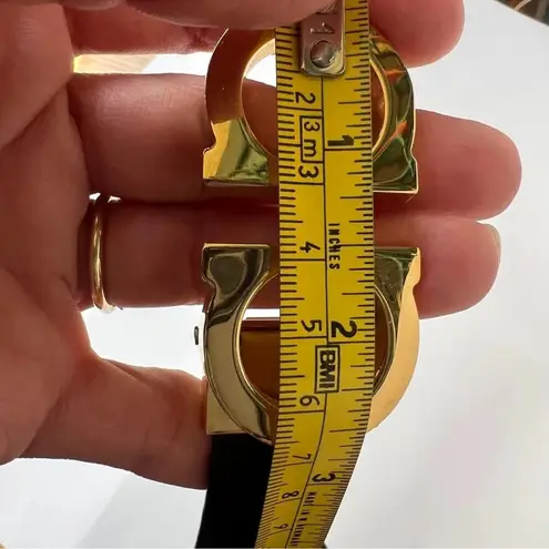 Salvatore Ferragamo Black and Gold leather Belt