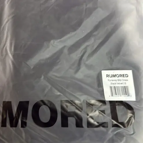 Rumored “Runaway” Black Velvet Midi Dress