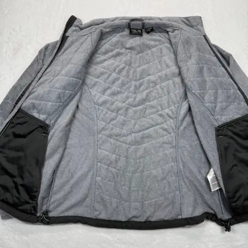 Mountain Hardwear Fleece Jacket Full Zip Puffer Panel Gray Womens M