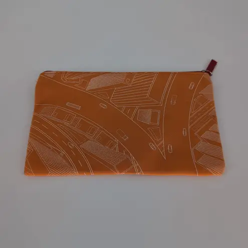 Emirates Small Orange and White Cosmetic Toiletries Bag Accessories Travel Pouch