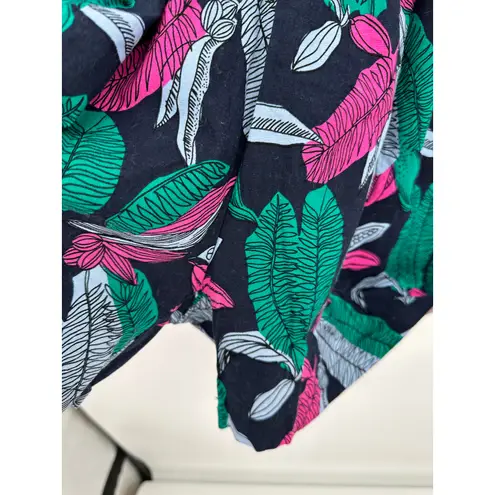 Foxroom Design by Korea Women's Blue Green Tropical Romper Cotton Size Small