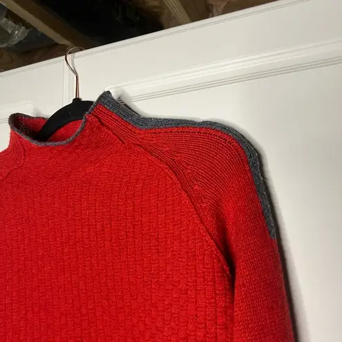 Zaket and Plover Intarsia Checkered Sweater Red