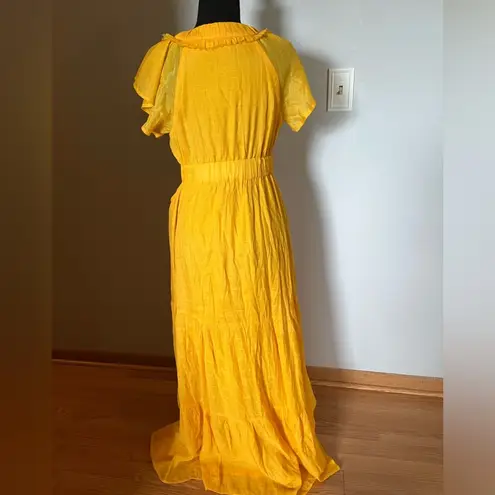 Pink Lily  Bright yellow long dress‎ Medium