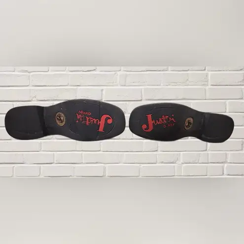 Justin Gypsy L9977 Black Leather Western Cowgirl Boots Women’s 10B Size 10