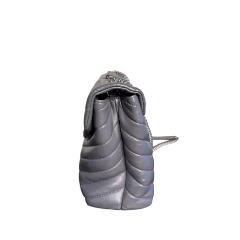 Saint Laurent Medium Loulou Quilted Leather Bag in Storm w/Silver Hardware