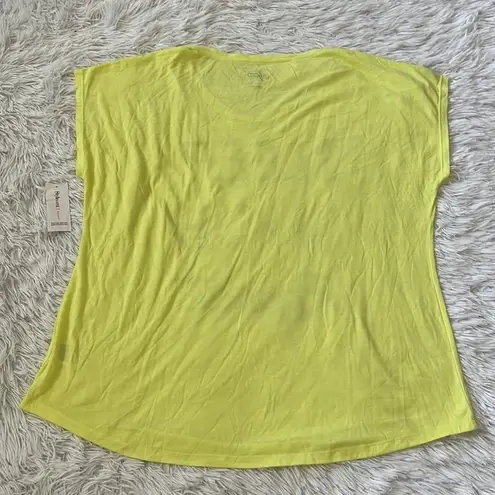 Style & Co . Text tee sleep shop repeat happy lime size XL