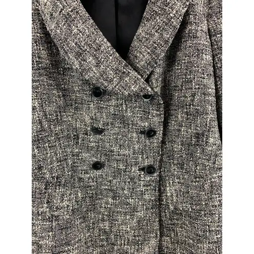 Rickie Freeman Teri Jon Womens Wool Blend Blazer Jacket Size 8 Black