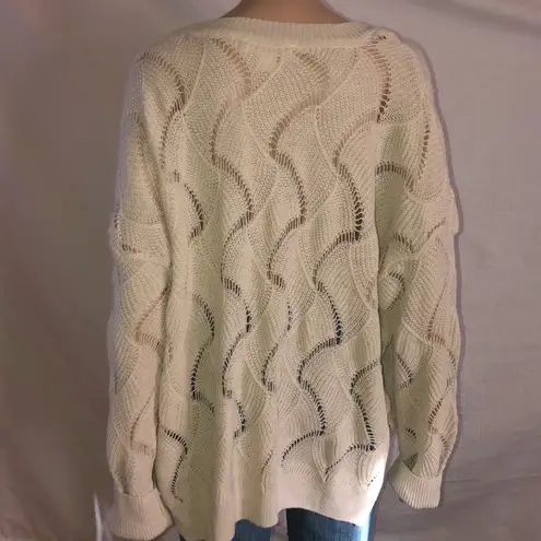 Staring At Stars sheer wave stitch sweater