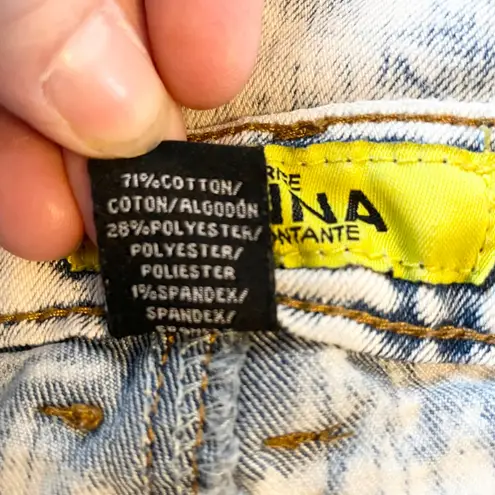 Vienna 80s High Rise Denim Shorts Acid Wash Button Fly Size 13 80s 90s Style