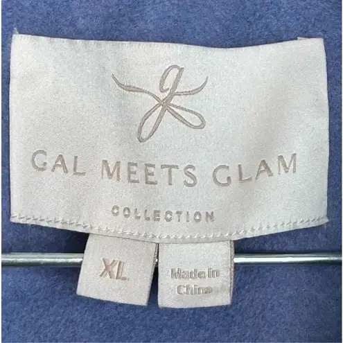 Gal Meets Glam Eloise Wool Blend Pea Coat XL Single Breasted French Blue Pockets