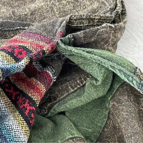 Kathmandu Imports Sweater striped hooded unisex Gray (one size) gorpcore avant