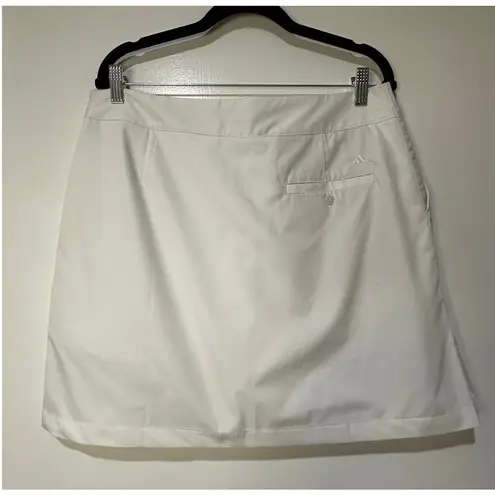 Adidas  Clima Cool White Tennis Skirt  Size 12 EUC Shorts Liner Slits on Side