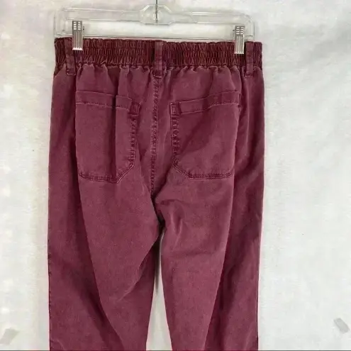 Paige  Christy Pant Off Duty High Rise Pant Grosgrain Side Size 27 Deep Berry