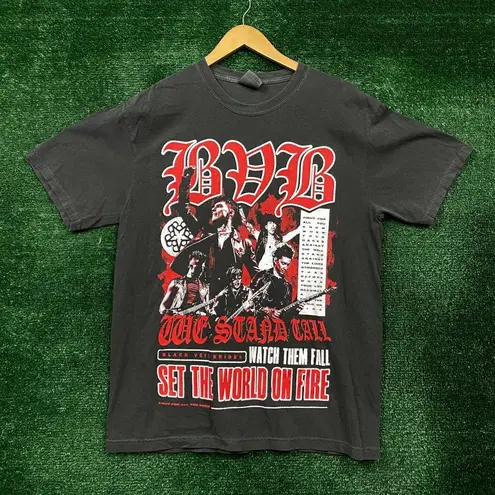 Black Veil Brides Set the World On Fire World Tour Rock Band T-Shirt Size Large