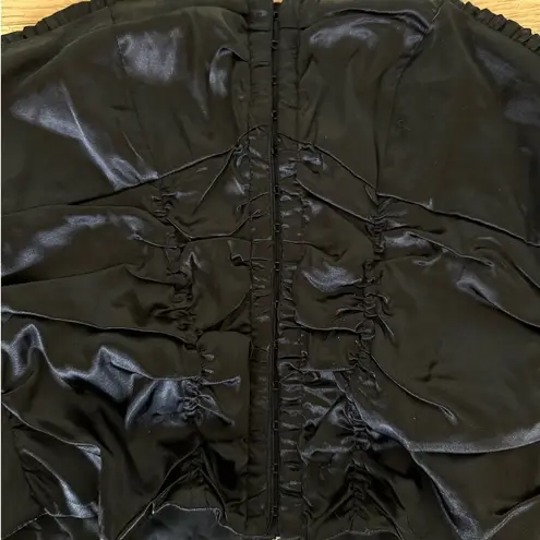 superdown  - Hook & Eye Ruched Strapless Corset Top in Black