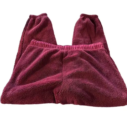 Eddie Bauer  women's TXL maroon plush fleece joggers