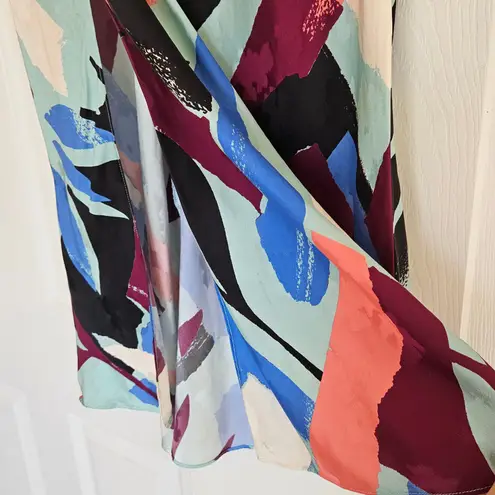 Tanya Taylor Kiarah Silk Midi Skirt Size US 6 Bright Colorful