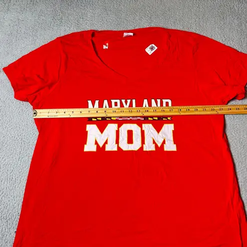 NEW Maryland Terrapins Mom Graphic Tee Womens XXL Port & Company V Neck T