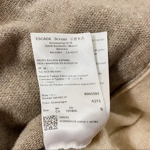 Escada two tone color front button long cardigan