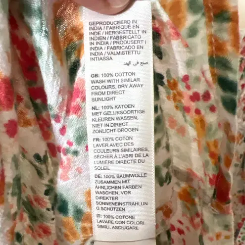 Fat Face Evelyn Fleur Meadow Blouse Ivory Multi Floral Cottagecore Large EUC