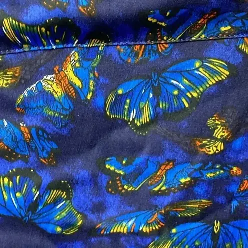 NWT SAVAGE X FENTY LINGERIE BY RIHANNA WO SIZE XS BUTTON FRONT NIGHT SHIRT BLUE