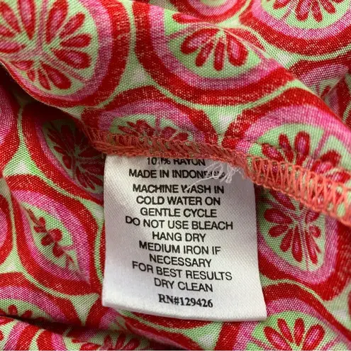 Escapada Lightweight Rayon Miniskirt size S Pink/Red/Green