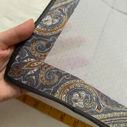 Grey dot paisley boarder print bandana 0488 Gray