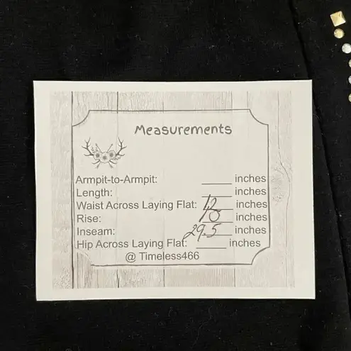 Petticoat Alley Black Studded Athletic Bohemian Women’s Leggings SZ S #1002