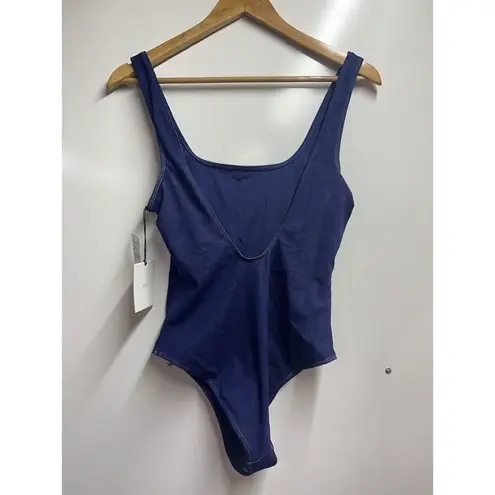 ONIA  NWT Scoop Back One Piece Swimsuit Size Medium In Dark Wash Swimwear