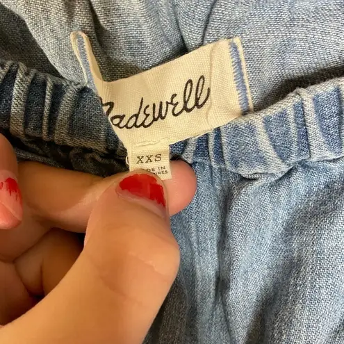 Madewell  Azalea Denim Off The Shoulder Top Size Xxsmall