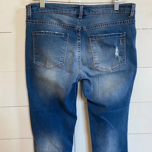 Vintage America Bestie Jean Patchwork Cropped Jeans 6R/28 Blue Size 6
