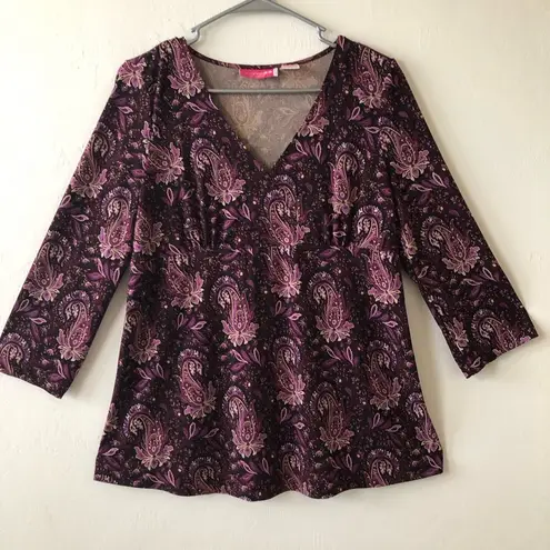 Liz Lange MATERNITY Top Womens Size Small 3/4 Sleeves