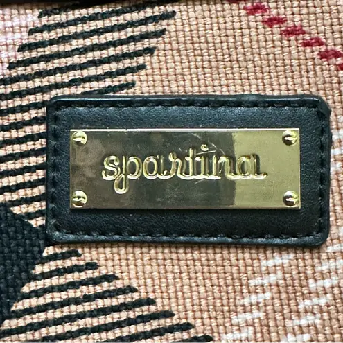 Spartina 449 Pink and Black Crossbody Bag with Geometric Design