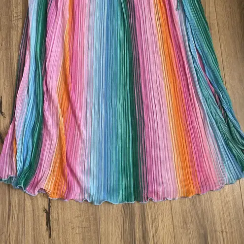 Show Me Your Mumu NEW  Portofino Maxi Skirt Sz Medium Pleated Sheer Swim Coverup