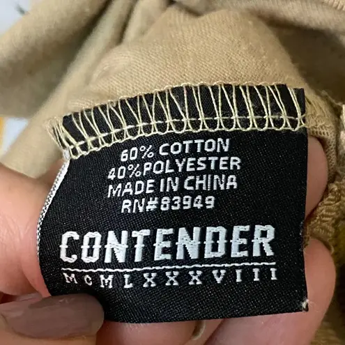 Contender MCMLXXXV111 Graphic Tiger Top Size 2XL Unisex Tan