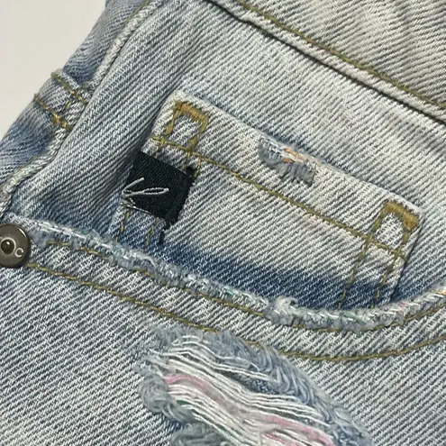 Kancan Estilo XS Distressed Pastel Thread Denim Cut