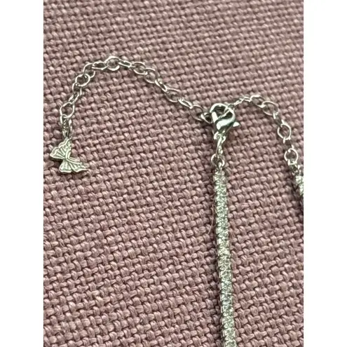 By Adina Eden Thin Tennis Choker in Silver One Size New Womens Necklace