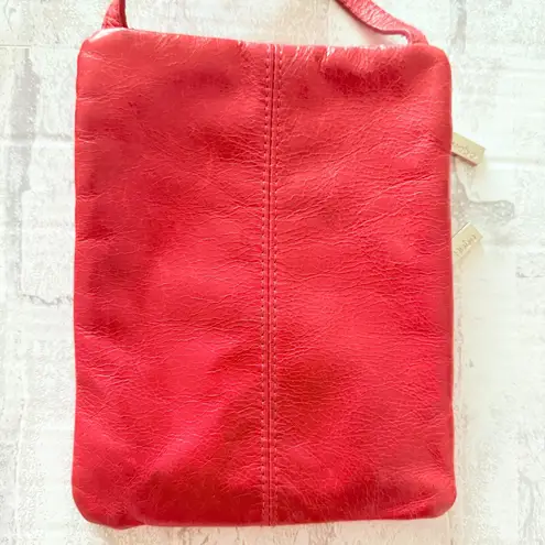 EUC Hobo The Original Three Zip Crossbody Red Shoulder Bags Messenger Bag Purse
