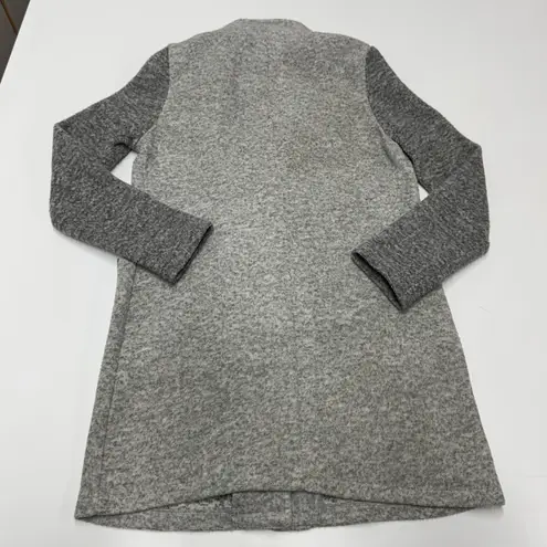 VERO MODA Jacket Women XS Gray Brushed Sofia Contrast Coat Open Front