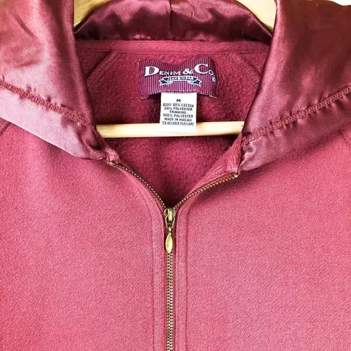 Denim & Company  Hooded Sweatshirt Jacket