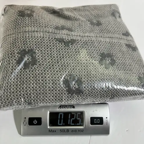 Martucci Roma Cashmere & Silk Open Cardigan Gray Floral Fringe Italy Silver Size M