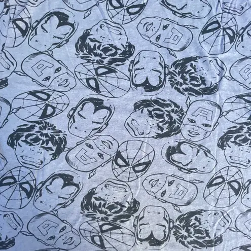 Marvel Spider Man Hulk Captain America Iron Man Grey T-shirt