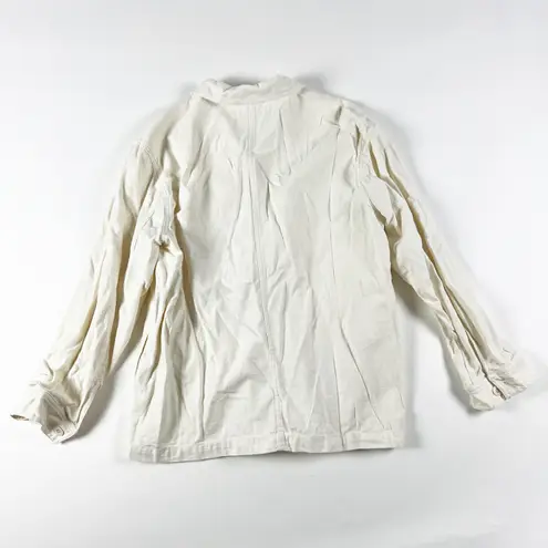 Madewell  Women's Drakefield Collared Button Down Cotton Shirt Jacket Ecru M - Image 4