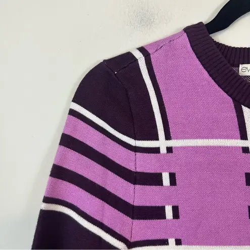 Eva Mendes New York & Co | Sweater Dress Bodycon Purple Burgundy Plaid Size XS