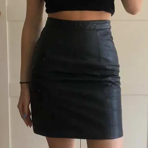 Princess Polly  heavy duty leather skirt