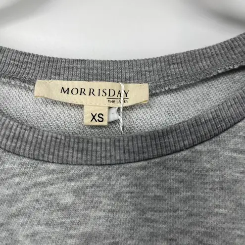 MORRISDAY THE LABEL GRAY CROPPED BROOKLYN ADJUSTABLE STRING WAIST TOP X